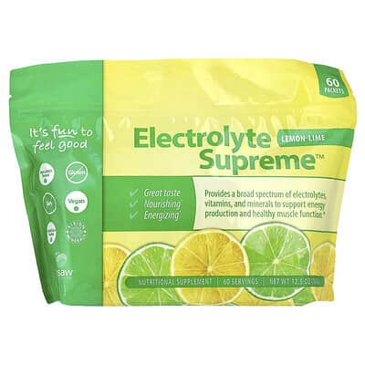 Электролиты Jigsaw Health Electrolyte Supreme Lemon-Lime, 60 пакетиков, 3.8 g каждый