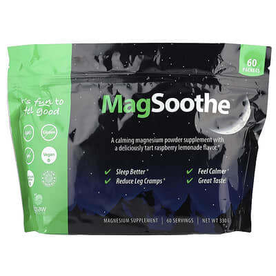 MagSoothe™, лимонад с терпкой малиной, 60 пакетиков по 5.5 g