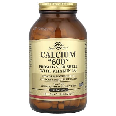 Calcium "600" from Oyster Shell with Vitamin D3, 240 Tablets