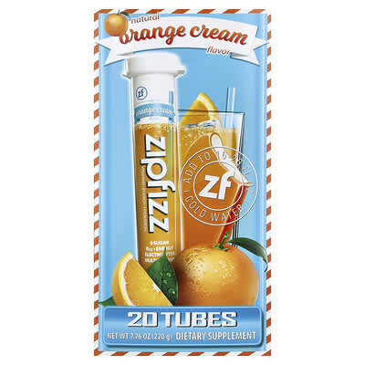 Energy Drink Mix, Orange Cream, 20 Tubes, 0.39 oz (11 g) Each