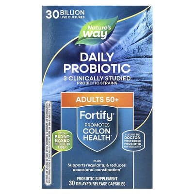 Fortify®, Daily Pre + Probiotic, Adults 50+, 30 Delayed-Release Capsules