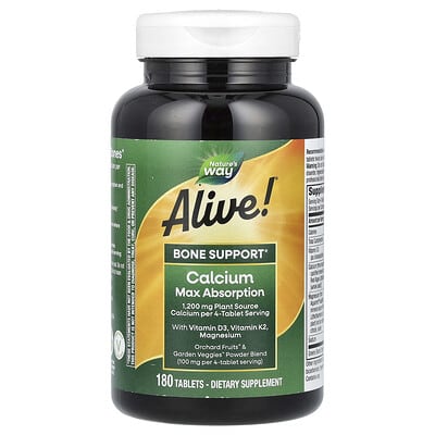 Alive! Calcium Max Absorption, 180 таблеток