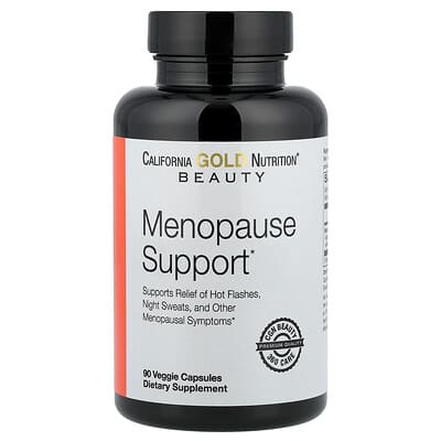 Поддержка при менопаузе California Gold Nutrition с Angelica gigas, Cynanchum wilfordii, Phlomis umbrosa и L-Leucine, 90 вегетарианских капсул