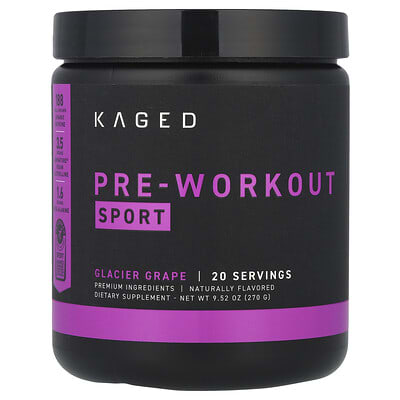 Предтренировочный комплекс, Sport, Glacier Grape, 9.52 oz (270 g)