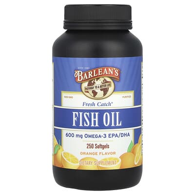 Fresh Catch®, Fish Oil, Omega-3 EPA/DHA, Orange, 250 Softgels (300 mg per Softgel)