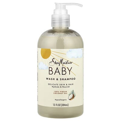 Baby Wash & Shampoo, 100% Virgin Coconut Oil, 13 fl oz (384 ml)