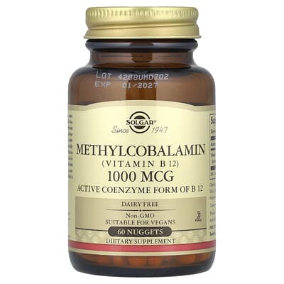 Метилкобаламин (Витамин B12), 1,000 mcg, 60 капсул
