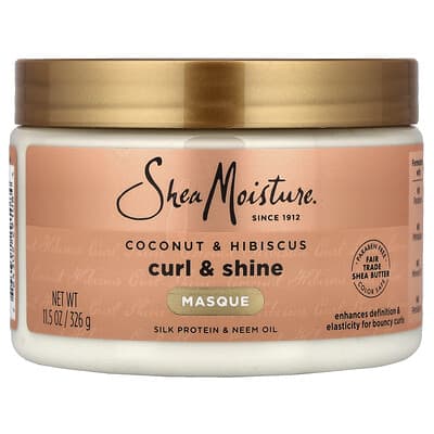 SheaMoisture Маска для волос Curl & Shine, кокос и гибискус, 326 g