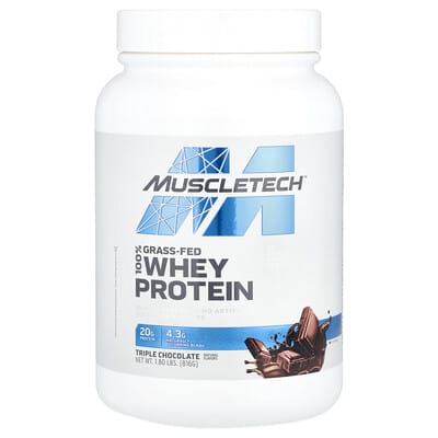 MuscleTech 100% протеин сывороточный Grass-Fed, Triple Chocolate 1.80 lbs (816 g)