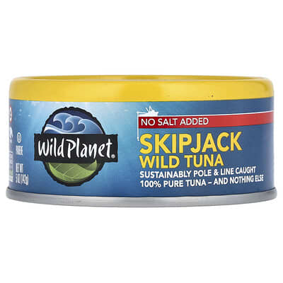Skipjack Wild Tuna, No Salt Added, 5 oz (142 g)