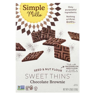Мука из семян и орехов, Sweet Thins®, Chocolate Brownie, 4.25 oz (120 g)