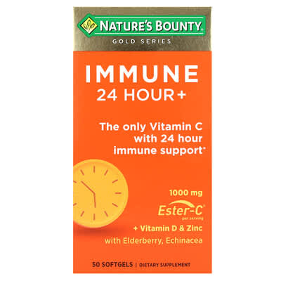 Gold Series, Immune 24 Hour+, 50 мягких капсул