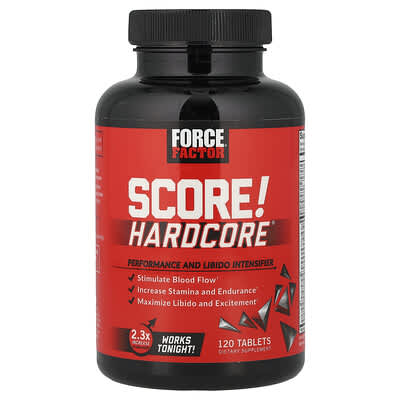 SCORE! Hardcore®, усилитель производительности и либидо, 120 таблеток