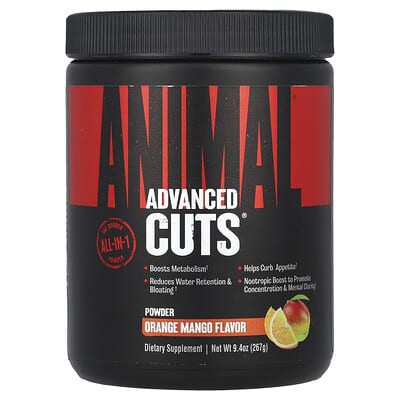 Порошок Advanced Cuts®, вкус апельсин-манго, 9.4 oz (267 g)