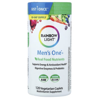 Men's One®+, Real Food Nutrients, 120 Vegetarian Caplets