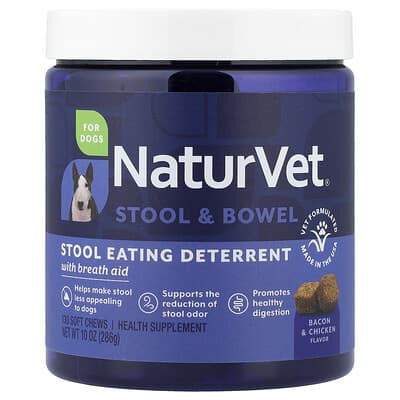 Stool & Bowel, Stool Eating Deterrent with Breath Aid, For Dogs, Bacon & Chicken, 130 Soft Chews, 10 oz (286 g)