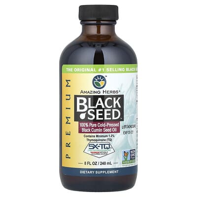 Premium Black Seed™ 100% чистое масло черного тмина холодного отжима, 8 fl oz (240 ml)