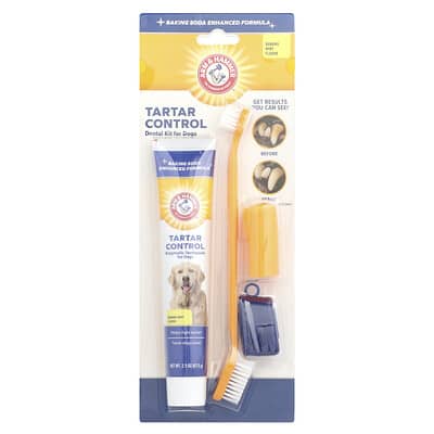 Tartar Control, Dental Kit For Dogs, Banana Mint, 4 Piece Kit