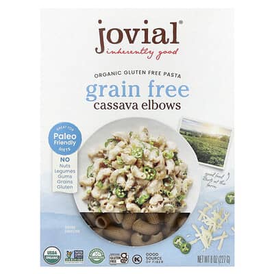 Organic Gluten Free Pasta, Cassava Elbows, 8 oz (227 g)