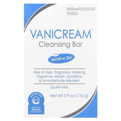 Cleansing Bar, For Sensitive Skin, Fragrance Free, 3.9 oz (110 g)