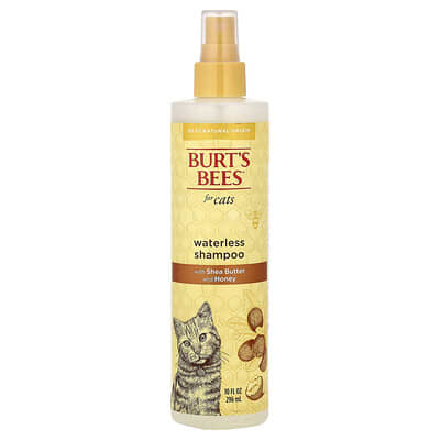 Burt's Bees Шампунь без воды с маслом ши и медом для кошек, 10 fl oz (296 ml)