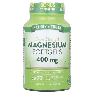 Magnesium, 400 mg, 72 Quick Release Softgels