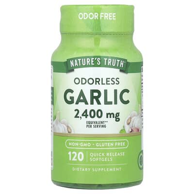 Odorless Garlic, 120 Quick Release Softgels (12 mg per Softgel)