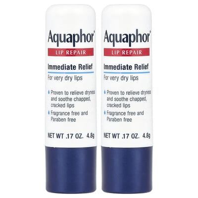 Lip Repair Stick, Immediate Relief, 2 Sticks, 0.17 oz (4.8 g) Each