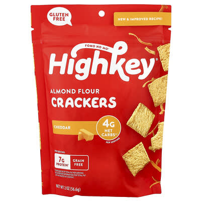 Крекеры из миндальной муки HighKey Cheddar, 56.6 г