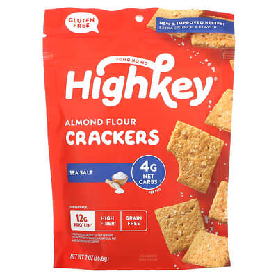 Almond Flour Crackers, Sea Salt, 2 oz (56.6 g)