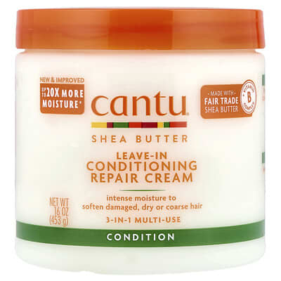 Shea Butter, Leave-In Conditioning Repair Cream, For Curls, Coils & Waves, 16 oz (453 g)