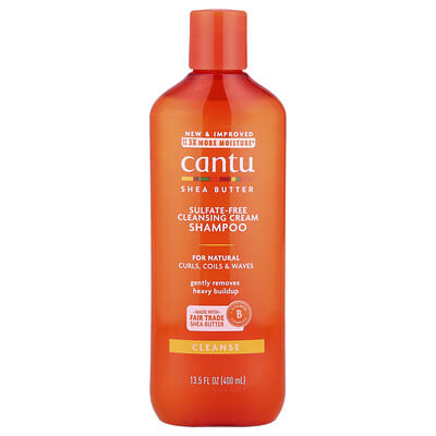 Shea Butter, Sulfate-Free Cleansing Cream Shampoo, For Natural Curls, Coils & Waves, 13.5 fl oz (400 ml)