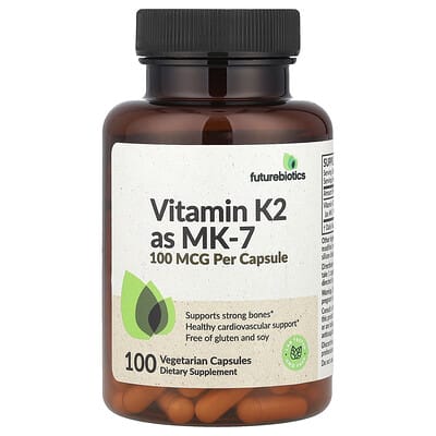 Витамин K2 в форме MK-7, 100 mcg, 100 вегетарианских капсул