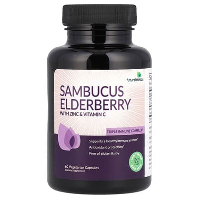 Sambucus Elderberry с цинком и витамином C, 60 Vegetarian Capsules