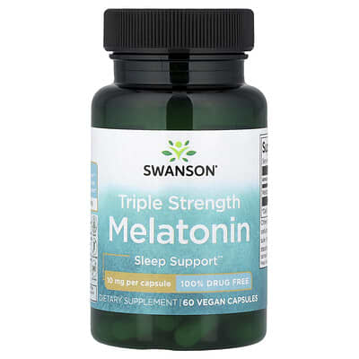 Melatonin, Triple Strength, 10 mg, 60 Vegan Capsules