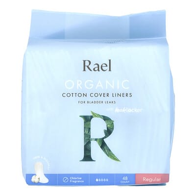 Organic Cotton Cover Liners, For Bladder Leaks, Regular, 48 Count