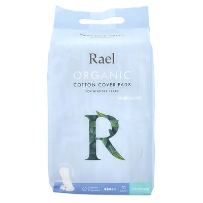 Organic Cotton Cover Pads, For Bladder Leaks, Moderate, 30 Count
