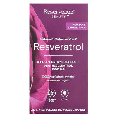 Resveratrol, 60 вегетарианских капсул