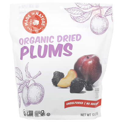Organic Dried Plums, 13 oz (369 g)