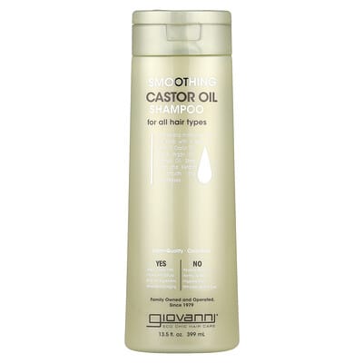 Smoothing Castor Oil Shampoo, For All Hair Types, 13.5 fl oz (399 ml)