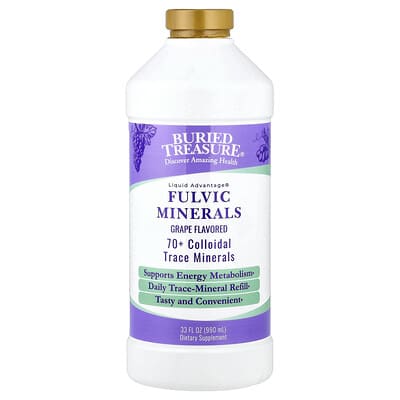 Fulvic Minerals, виноград, 33 fl oz (976 ml)