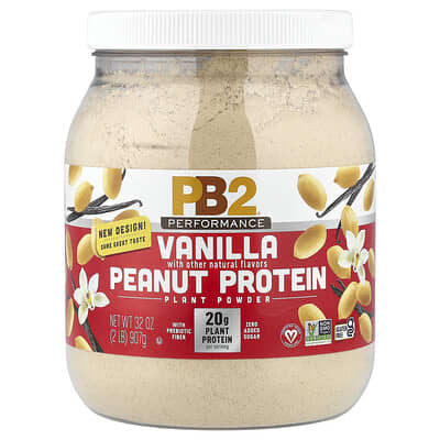 PB2 Foods Performance, арахисовый протеин, ваниль, 2 lb (907 g)