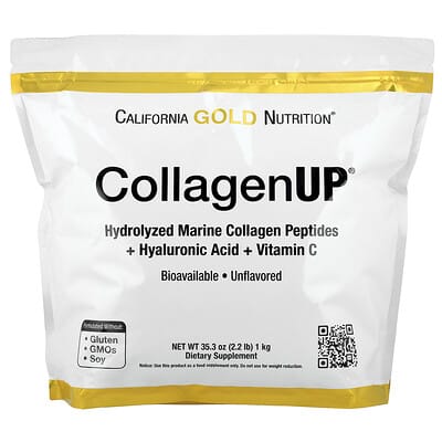CollagenUP®, Hydrolyzed Marine Collagen Peptides with Hyaluronic Acid, Unflavored, 2.2 lb (1 kg)