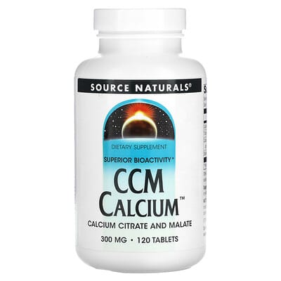 Source Naturals CCM Calcium, 300 mg, 120 таблеток