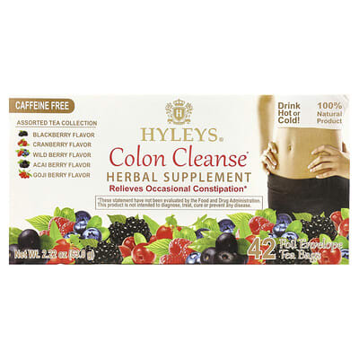 Colon Cleanse, Коллекция чая Assorted, без кофеина, 42 пакетика, 2.22 oz (63 g)