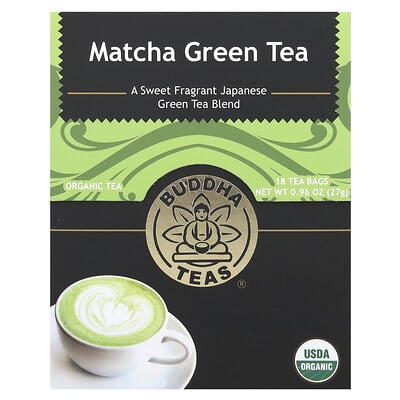 Organic Tea, Matcha Green, 18 Tea Bags, 0.96 oz (27 g)