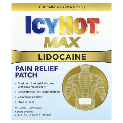 Max Lidocaine Pain Relief Patch, 5 Patches