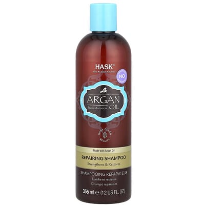Восстанавливающий шампунь Hask Beauty с маслом арганы из Марокко, 12 fl oz (355 ml)