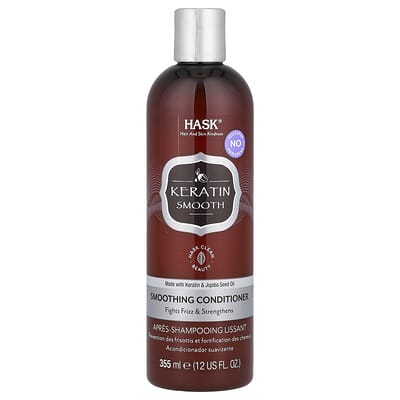 Умягчающий кондиционер Hask Beauty Keratin Smooth, 12 fl oz (355 ml)
