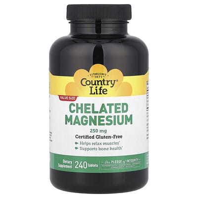 Chelated Magnesium, 250 mg, 240 Tablets